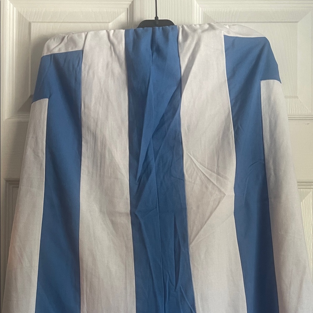 Blue and White Strapless Jumpsuit - Picture 2 of 2